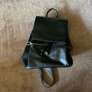 Faux leather backpack